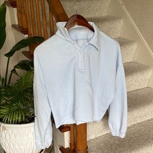 Aerie Sky Blue Fleece Of Mine Sweater